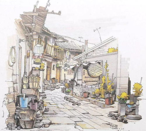 墨线之间 夏克梁风景建筑钢笔画的工艺美术设计之道